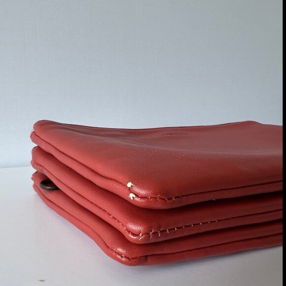 Matt & Nat Triple Crossbody Bag, Rust Orange, Detachable Strap, VGC! - Picture 8 of 16